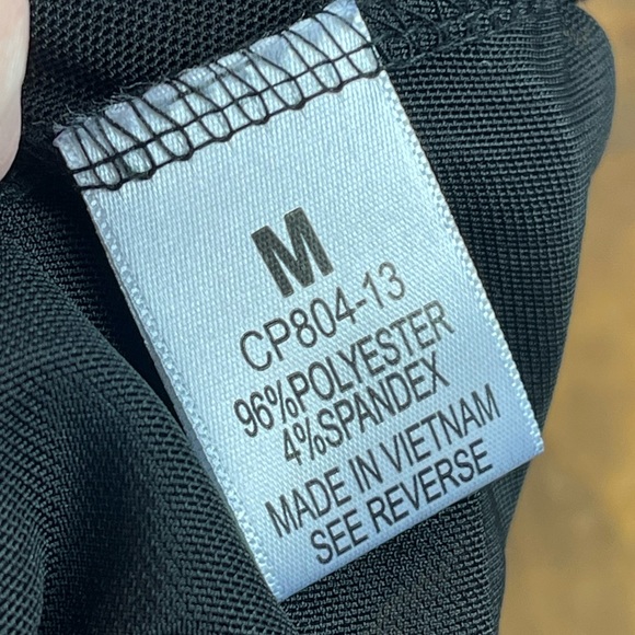 Cleo black mesh jumpsuit with floral embroidery patch size medium - Picture 7 of 7